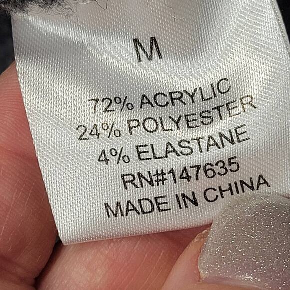 Free Generation Gray Sweater Stretch Preppy Long Bell Sleeves Cozy Womens Size M - Picture 10 of 11